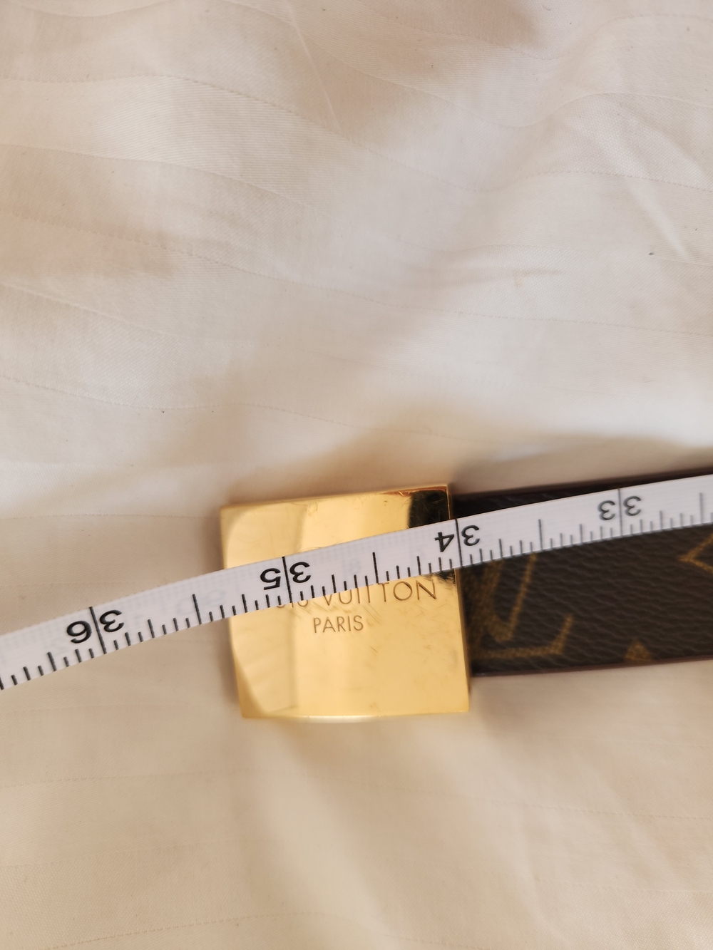 Louis Vuitton Women's Monogram Brown Leather Belt with Gold Buckle - Picture 9 of 10